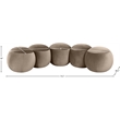 Meridian Furniture Apollo Taupe Velvet Bench