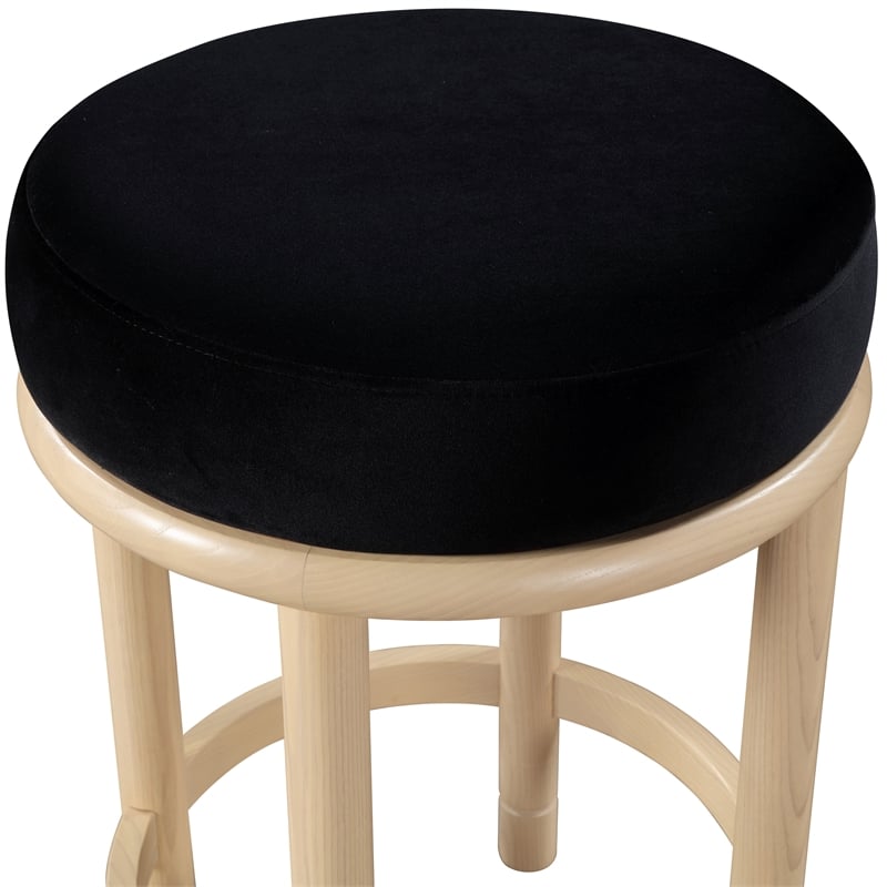 Meridian Furniture Monette Black Velvet Counter Stool
