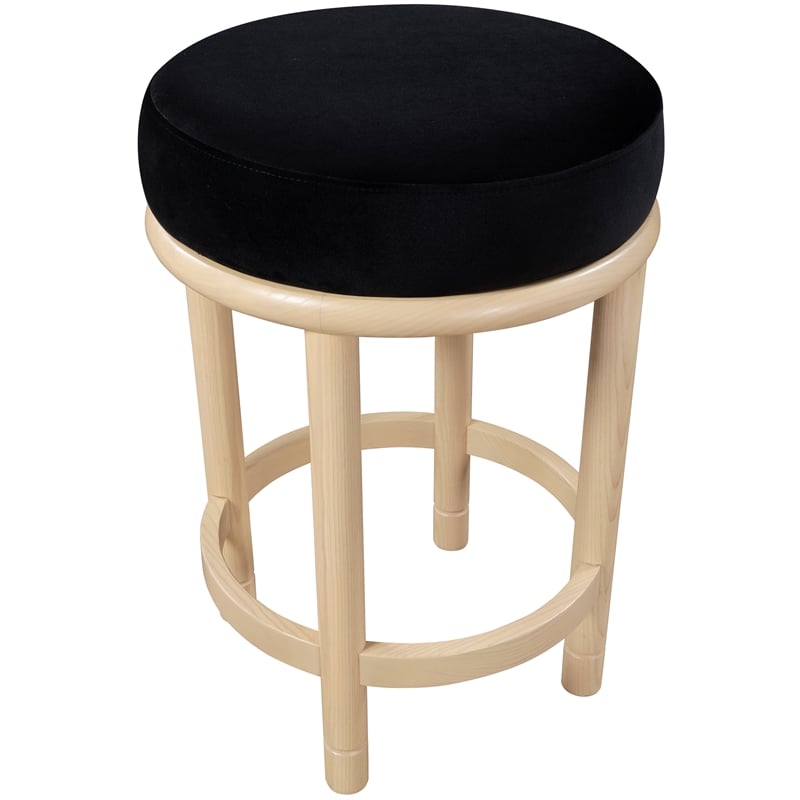 Meridian Furniture Monette Black Velvet Counter Stool
