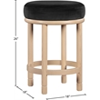 Meridian Furniture Monette Black Velvet Counter Stool