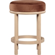 Meridian Furniture Monette Cognac Velvet Counter Stool