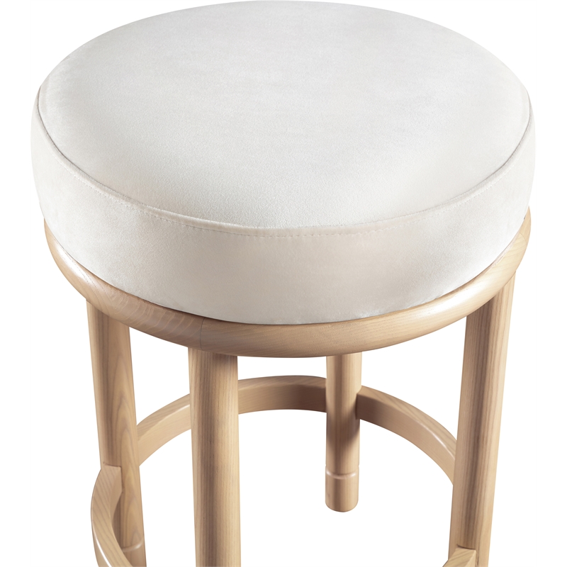 Meridian Furniture Monette Cream Velvet Counter Stool