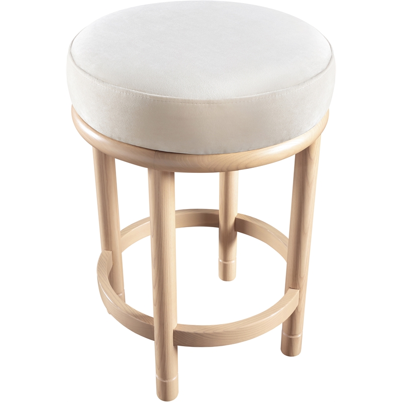 Meridian Furniture Monette Cream Velvet Counter Stool