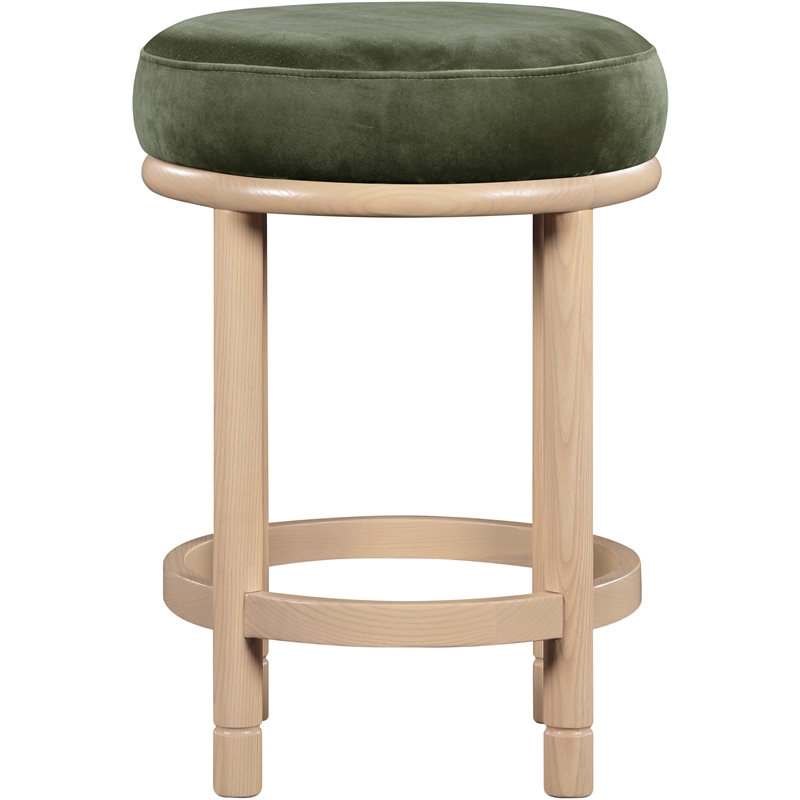 Meridian Furniture Monette Green Velvet Counter Stool