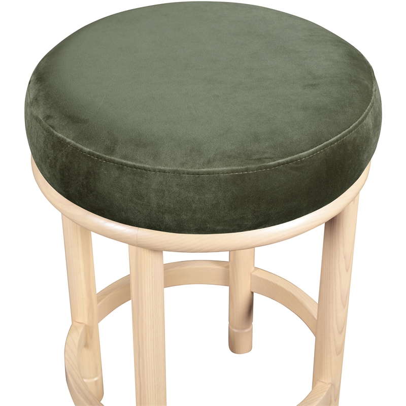 Meridian Furniture Monette Green Velvet Counter Stool