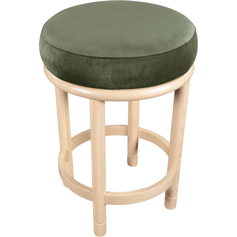 Meridian Furniture Monette Green Velvet Counter Stool