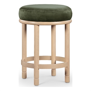 Meridian Furniture Monette Green Velvet Counter Stool