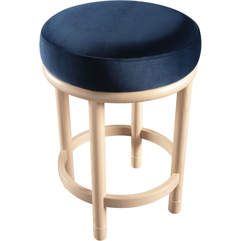 Meridian Furniture Monette Navy Velvet Counter Stool