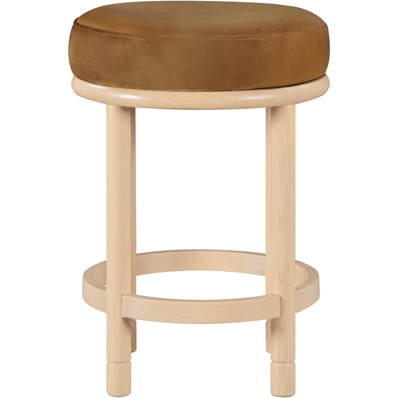 Meridian Furniture Monette Saddle Velvet Counter Stool