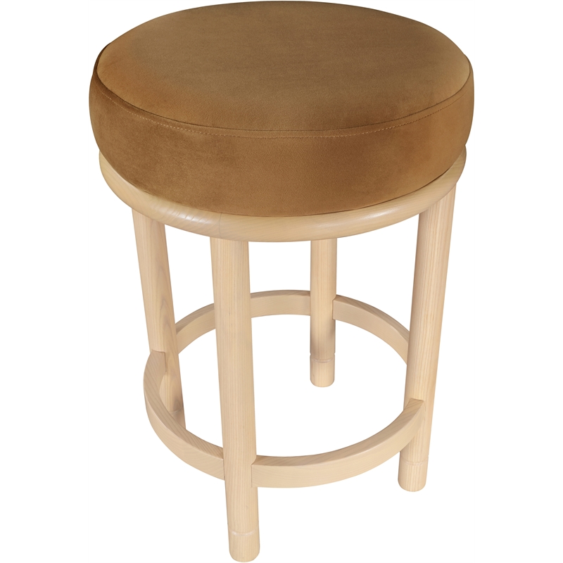 Meridian Furniture Monette Saddle Velvet Counter Stool