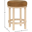 Meridian Furniture Monette Saddle Velvet Counter Stool