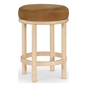 Meridian Furniture Monette Saddle Velvet Counter Stool