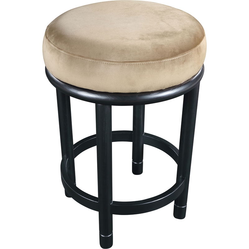Meridian Furniture Monette Beige Velvet Counter Stool