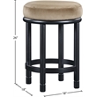 Meridian Furniture Monette Beige Velvet Counter Stool