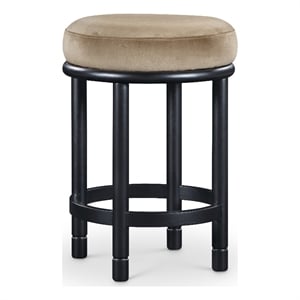 Meridian Furniture Monette Beige Velvet Counter Stool