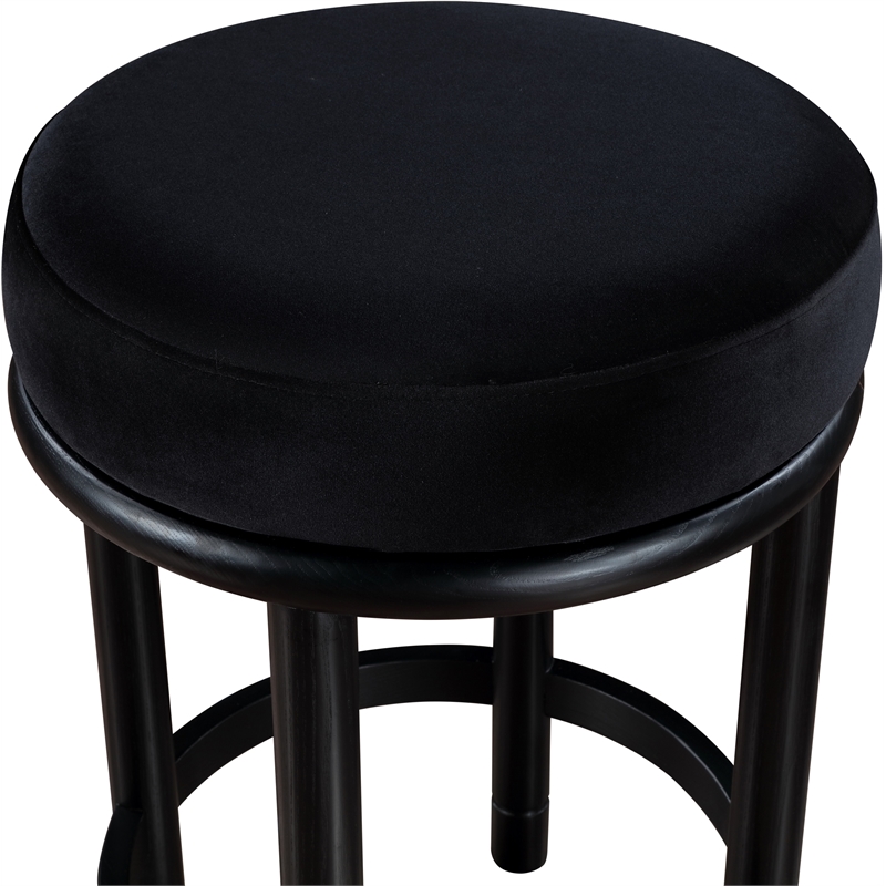 Meridian Furniture Monette Black Velvet Counter Stool