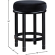 Meridian Furniture Monette Black Velvet Counter Stool