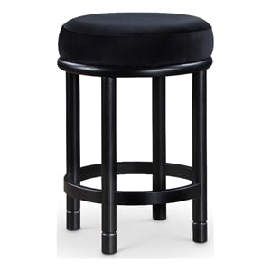 Meridian Furniture Monette Black Velvet Counter Stool
