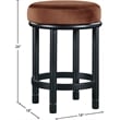 Meridian Furniture Monette Cognac Velvet Counter Stool