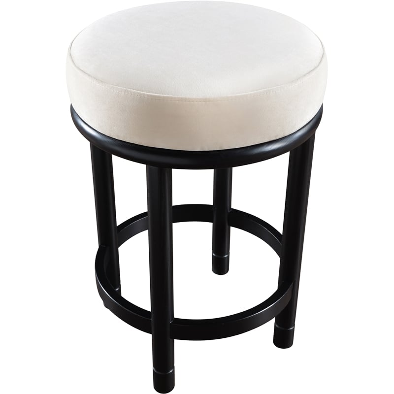 Meridian Furniture Monette Cream Velvet Counter Stool
