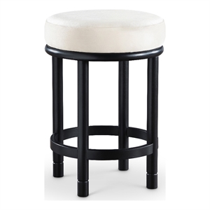 Meridian Furniture Monette Cream Velvet Counter Stool