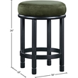 Meridian Furniture Monette Green Velvet Counter Stool