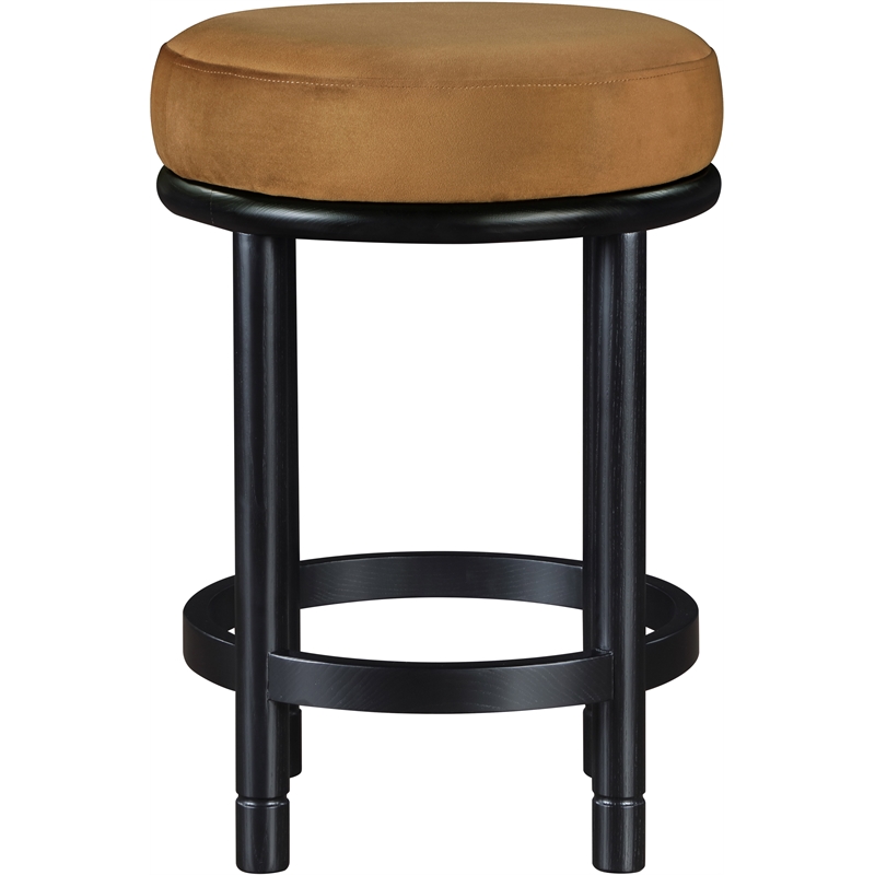 Meridian Furniture Monette Saddle Velvet Counter Stool