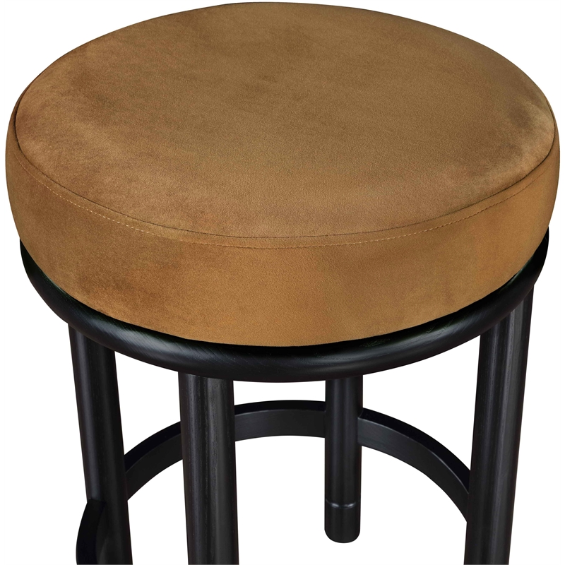 Meridian Furniture Monette Saddle Velvet Counter Stool