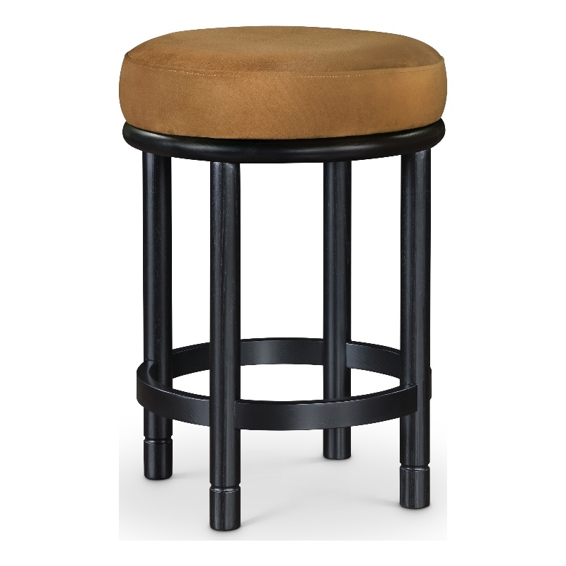 Meridian Furniture Monette Saddle Velvet Counter Stool