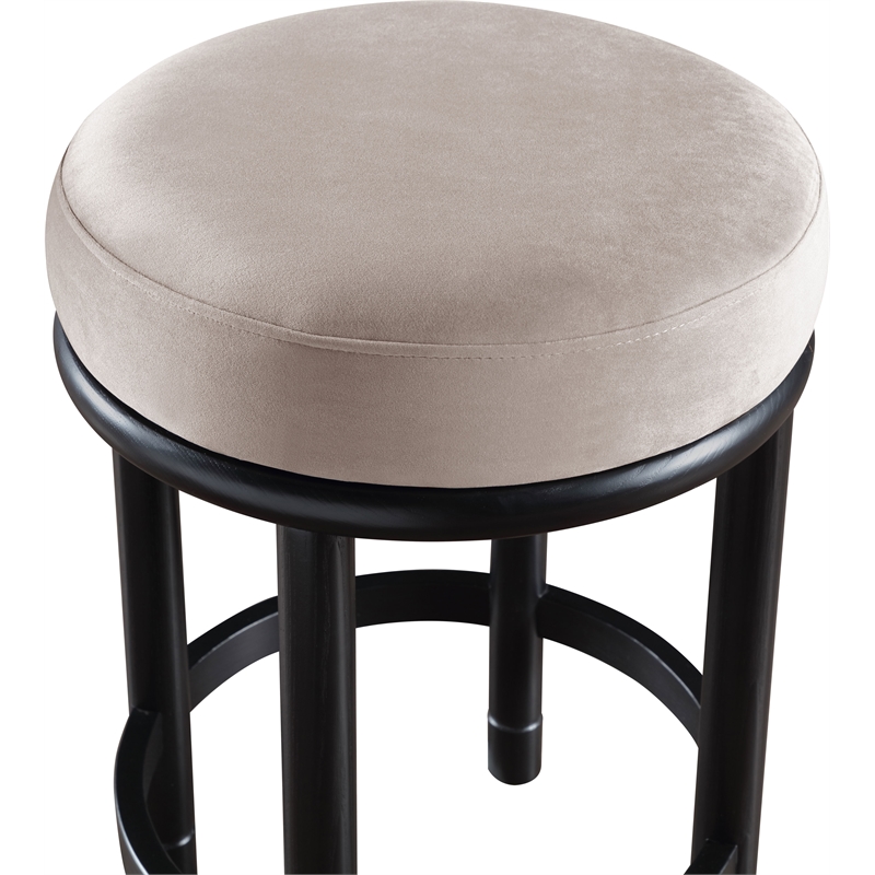 Meridian Furniture Monette Taupe Velvet Counter Stool
