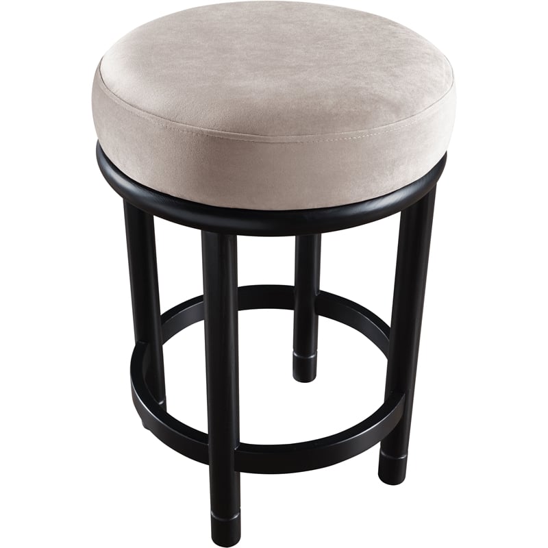 Meridian Furniture Monette Taupe Velvet Counter Stool