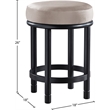 Meridian Furniture Monette Taupe Velvet Counter Stool