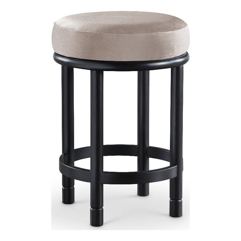 Meridian Furniture Monette Taupe Velvet Counter Stool