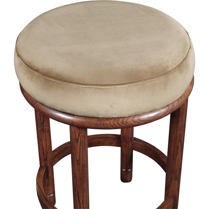 Meridian Furniture Monette Beige Velvet Counter Stool