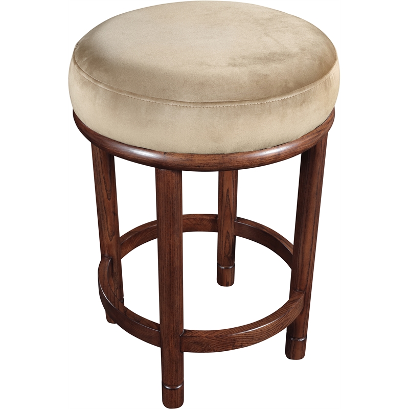 Meridian Furniture Monette Beige Velvet Counter Stool