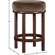 Meridian Furniture Monette Brown Velvet Counter Stool