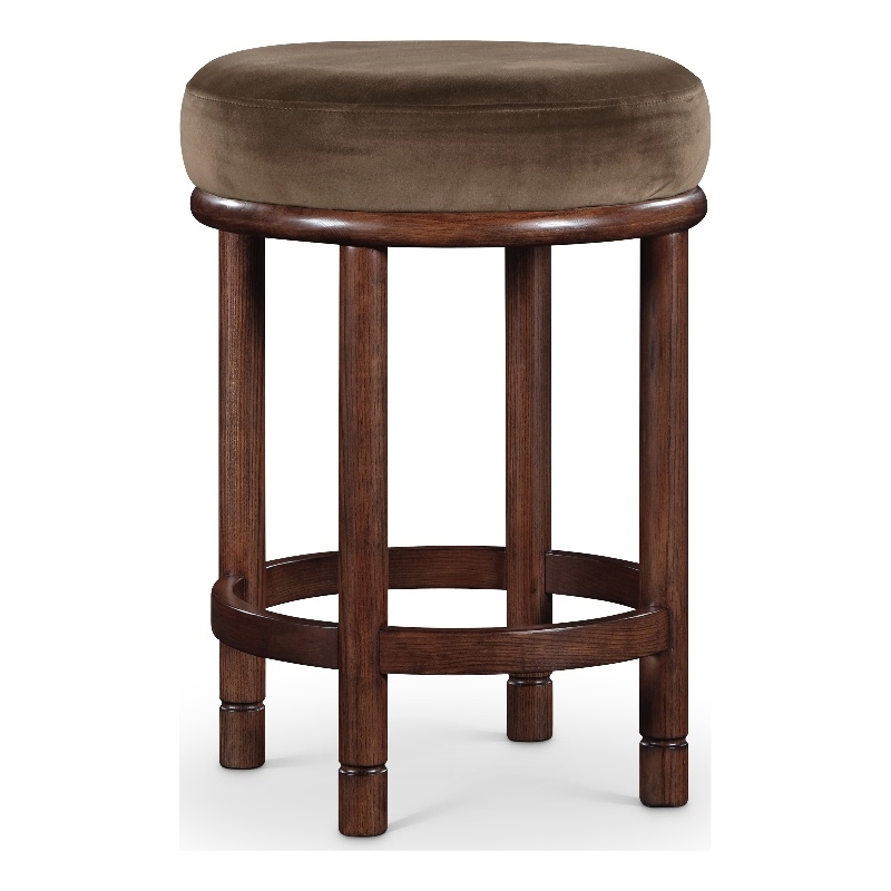 Meridian Furniture Monette Brown Velvet Counter Stool