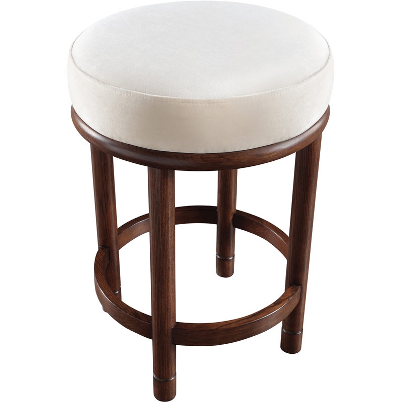 Meridian Furniture Monette Cream Velvet Counter Stool