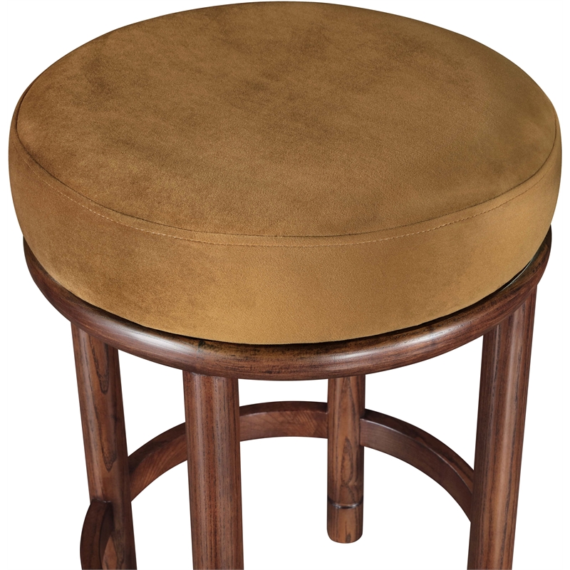 Meridian Furniture Monette Saddle Velvet Counter Stool