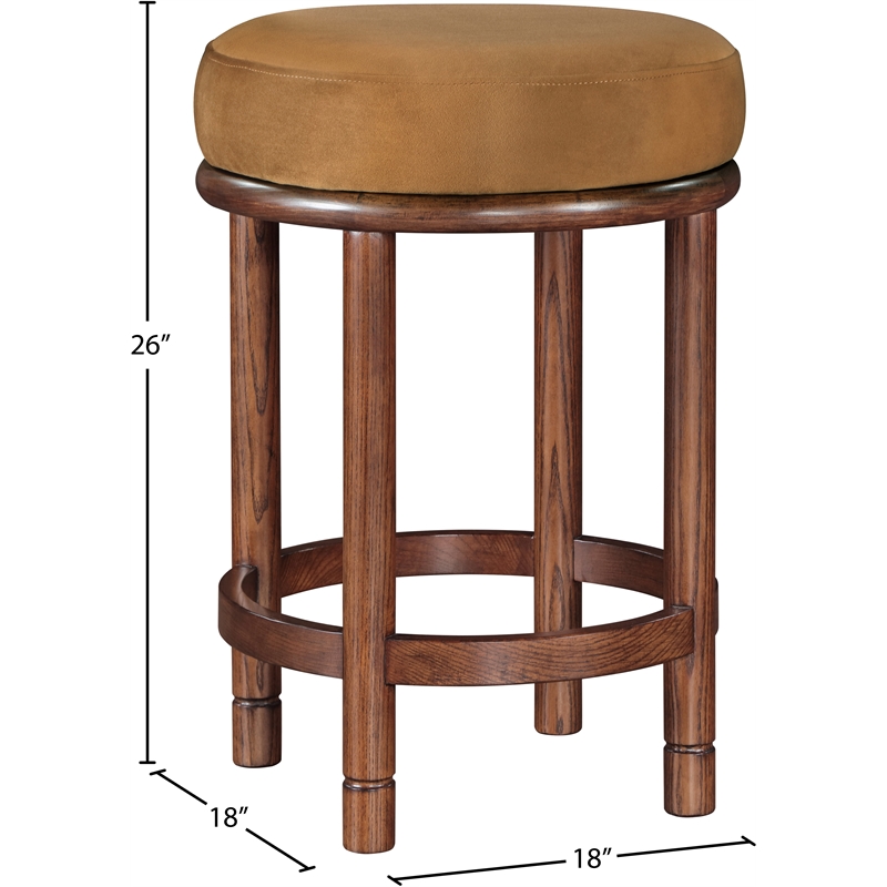 Meridian Furniture Monette Saddle Velvet Counter Stool