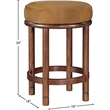 Meridian Furniture Monette Saddle Velvet Counter Stool