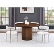 Meridian Furniture Belinda Round Brown Solid Wood and Oak Veneer Dining Table