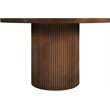 Meridian Furniture Belinda Round Brown Solid Wood and Oak Veneer Dining Table
