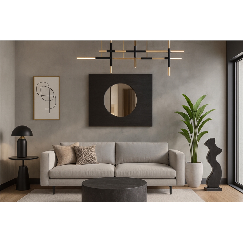 Meridian Furniture Optic Black Oak Mirror