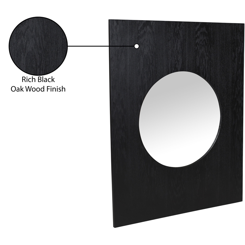 Meridian Furniture Optic Black Oak Mirror