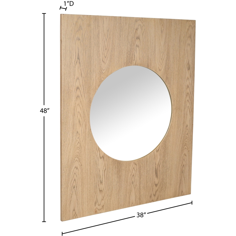 Meridian Furniture Optic Natural Oak Mirror