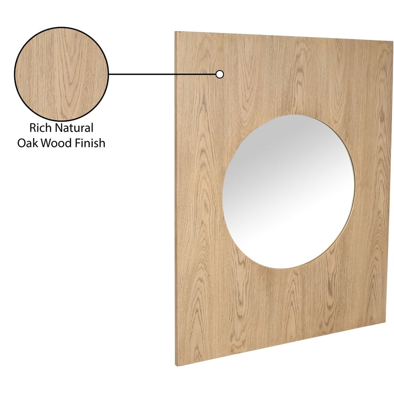 Meridian Furniture Optic Natural Oak Mirror