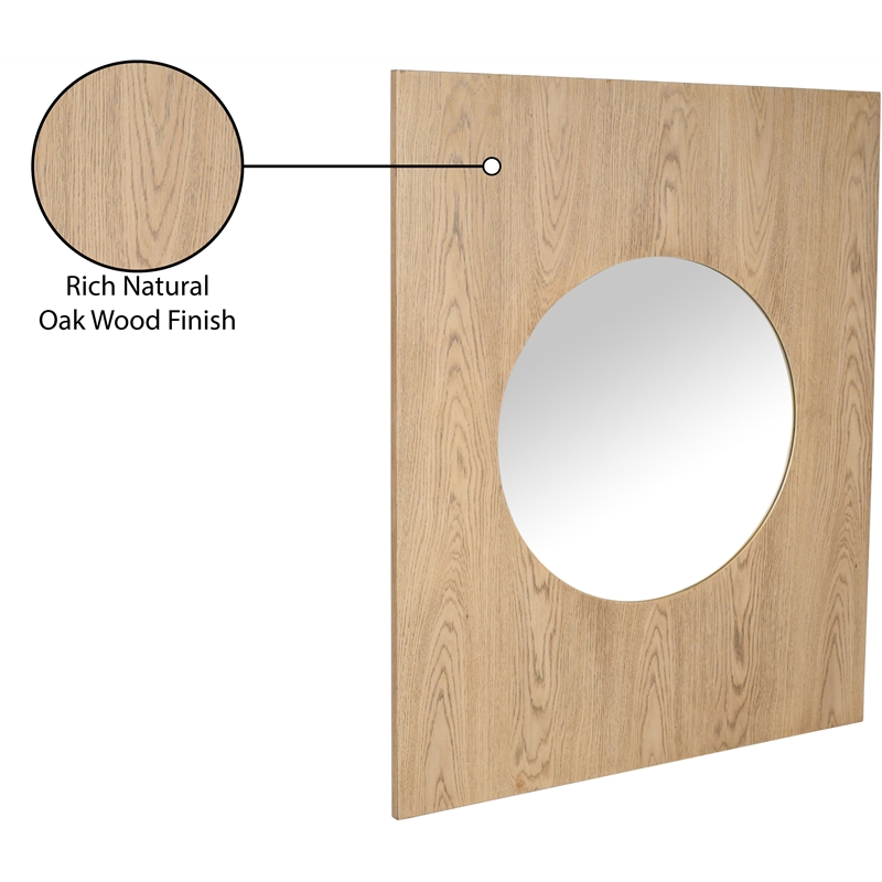Meridian Furniture Optic Natural Oak Mirror