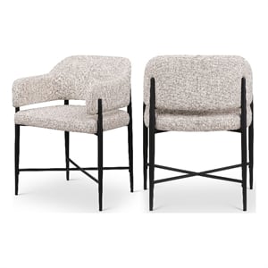 Meridian Furniture Dame Beige Polyester Dining Chair (Set of 2)