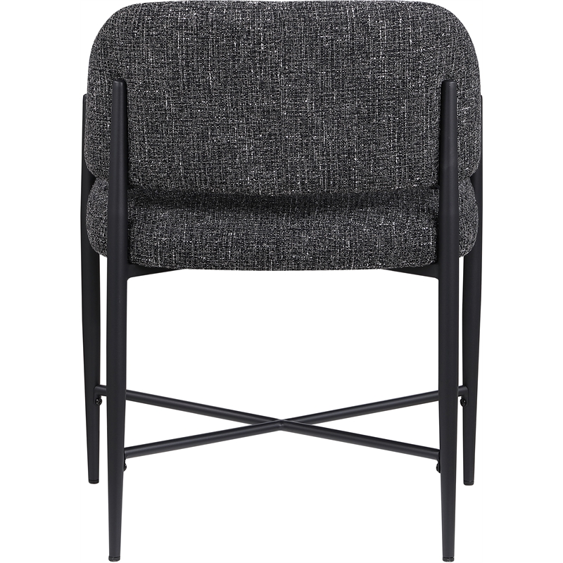 Meridian Furniture Dame Black Polyester Dining Chair (Set of 2)